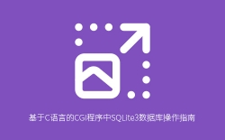 基于C语言的CGI程序中SQLite3数据库操作指南